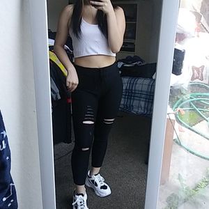 Crop Ripped Jeggings